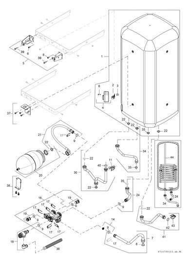 BOSCH Gas-Brennwert-Gerät 5800i WT Condens 90 x 60 x 50,8 cm, wandhängend, weiß