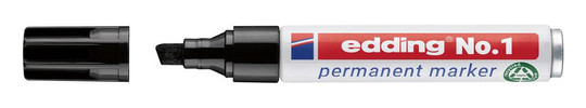 edding-Permanentmarker Nr.1, schwarz - ca.1-5 mm