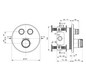 Ideal-Standard Fertigmontageset CeraTherm Navigo rund, 2 Entnahmen, für UP-Brausethermostat, Chrom