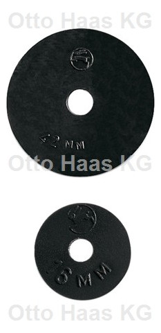 HAAS Qualitäts-Wasserhahnscheibe OHA W270 14 x 4 x 4 mm, mit Loch, EPDM, schwarz