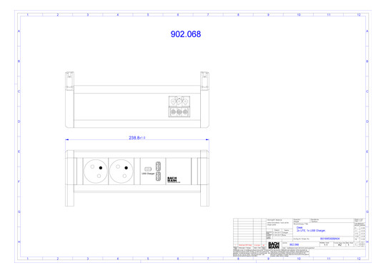 Bachmann Steckdoseneinheit DESK  902.068 