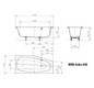 Kaldewei Badewanne MINI links 836 157x70/47,5cm, Vollantislip Perl-Effekt, schwarz