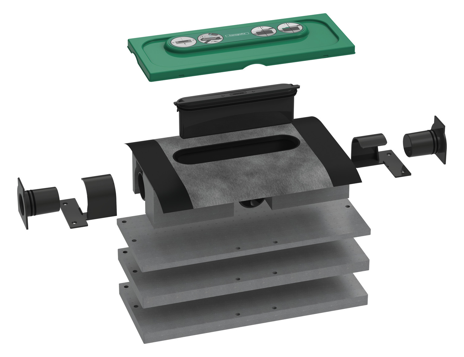 hansgrohe uBox universal Ablaufgehäuse DN 50, für Standardinstallation