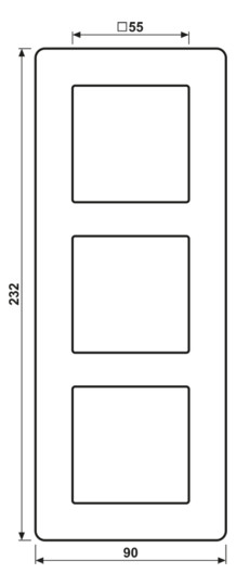 Jung AV583GLMSW Glasrahmen AV 583 GLM SW 