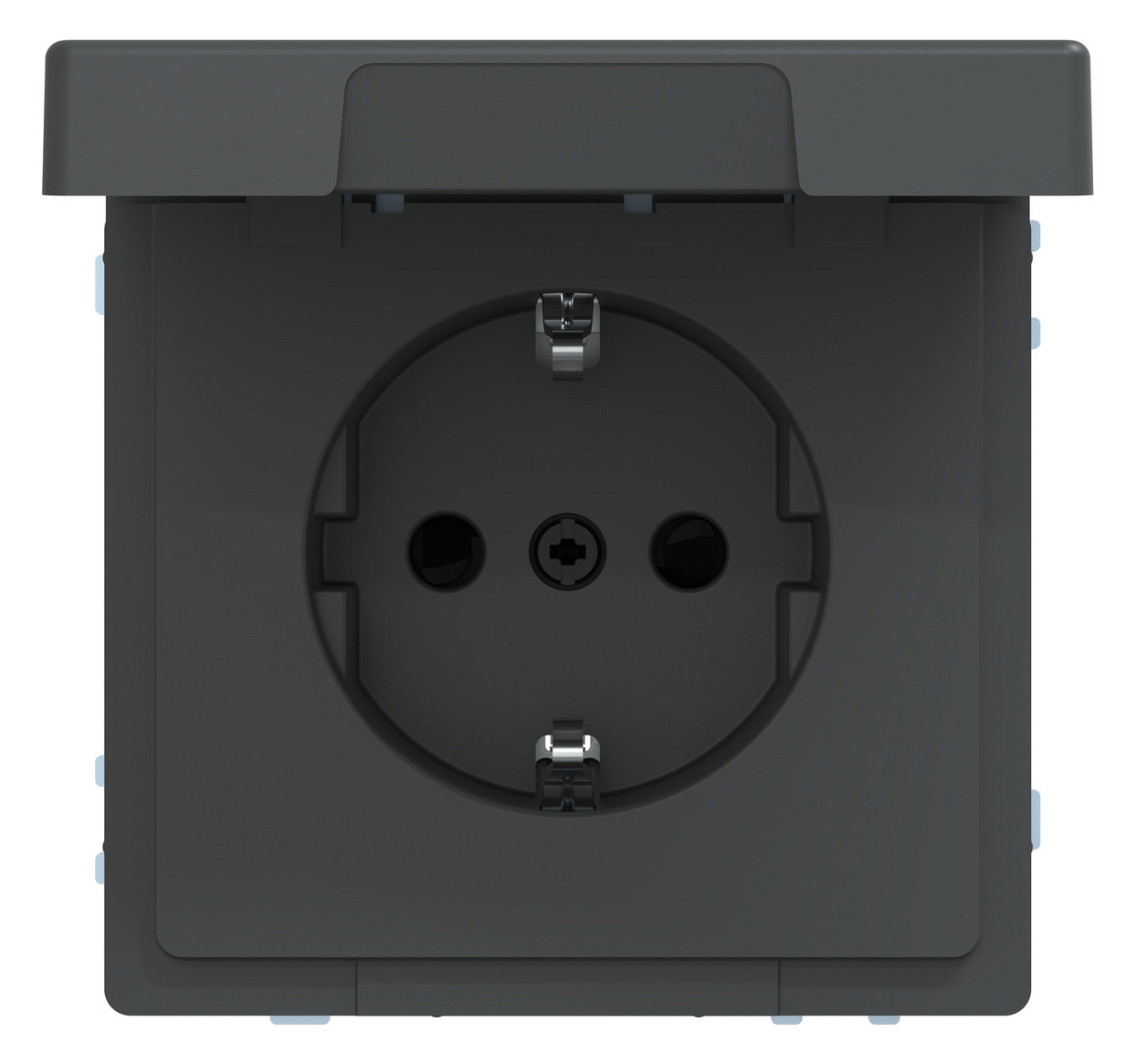 Steckdose 1f anth glz System Design UP m.BS Mit erhöhtem Berührungsschutz IP44