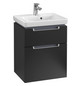 V&B Waschtisch-Unterschrank Subway 2.0 48,5x59x38cm, Griff silber matt, black matt lacquer