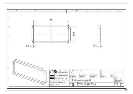 HART PROFIL-GUMMIDICHTUNG HA 09300009943 
