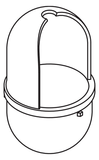 HEWI Bürstenbehälter 805 für Toilettenbürstengarnitur, reinweiß