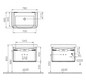 VitrA Bad Waschtisch-Möbel-Set Sento 78x48,5x52cm, 1 Vollauszug, fjordgrün matt, Dekor