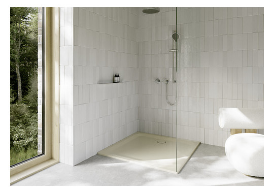 Duschwanne BetteUltra 8743 110x110x3,5cm, Mini-Wannenträger, cream