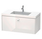Duravit Waschtischunterschrankset Brioso 100 x 48 cm, Basalt matt, ohne Hahnloch