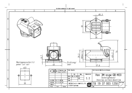HART Sockelgehäuse-UTl M20 1 19370031250 