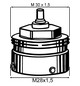 Heimeier Adapter auf TA-Ventilunterteil M 28 x 1,5