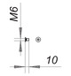 Dallmer Sicherheitsschraube M 6 x 10 mm, Edelstahl 1.4301, 2 Stück