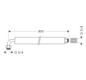 hansgrohe Anschlussrohr 800mm, mit 90Grad Winkelstück, flexibel