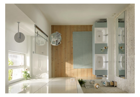 Badewanne BetteSelect 3432 170x75x42cm, Fußende rechts, Überlauf hinten, snow
