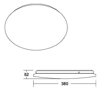 LED-Anbauleuchte 25W 3000-6500K 2170lm ws Dimmung Phasenabschnitt IP20