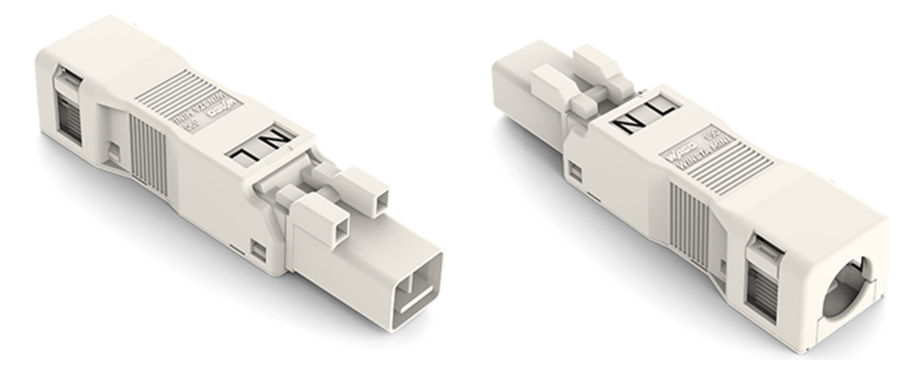 Steckverbinder Gebäude 2p Serie 890 16A Federzug 250V 1,5qmm Ø8,2mm hfr L N