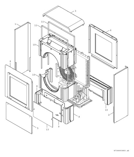 BOSCH Luft-Wasser-Wärmepumpe Compress 7000i CS7000iAW 13 IRM-T, 11 kW, 190 l Speicher