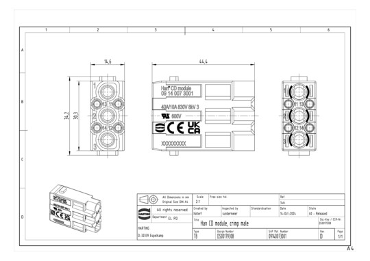 HART HAN 3/4 MOD--M-c        09140073001 