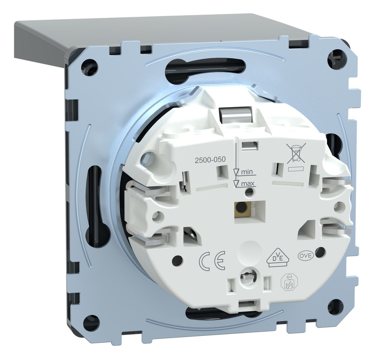 Steckdose 1f anth glz AQUADESIGN UP m.BS Mit erhöhtem Berührungsschutz Klappd