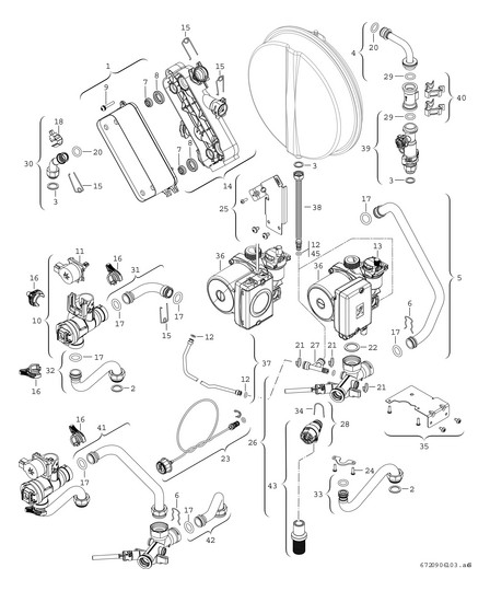 BOSCH Gas-Heizwert-Kessel CERASTARCOMFORT ZWR 24-7 KE 21, Erdgas L, LL, wandhängend