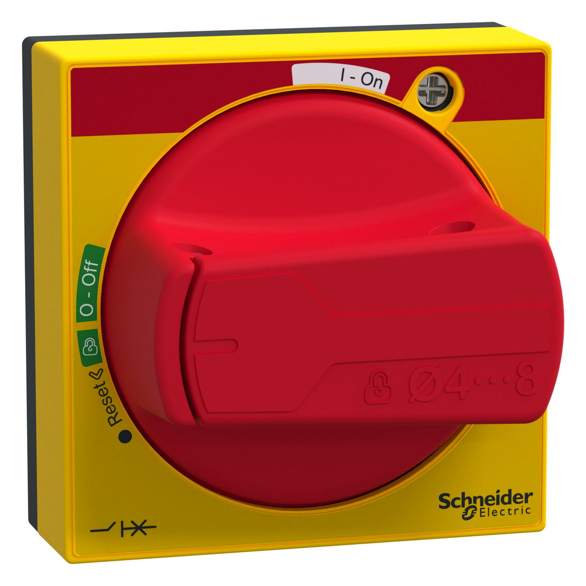 Drehantrieb abschl rt/ge Achsverläng Verriegelung Mit Griff rot/gelb