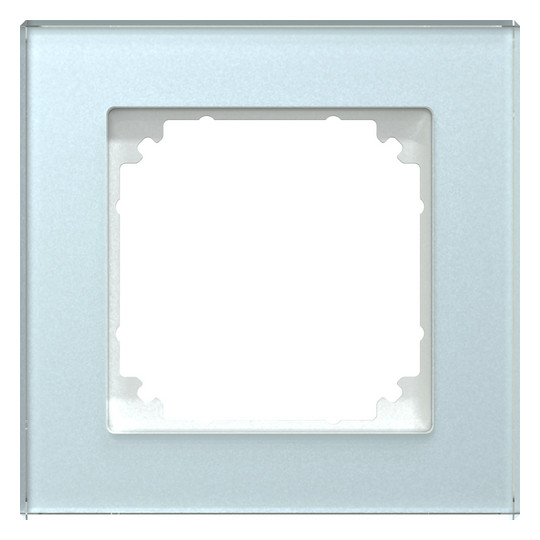 Rahmen 1f krws glz Glas f.GEB-K kristallweiß Unterputzmontage