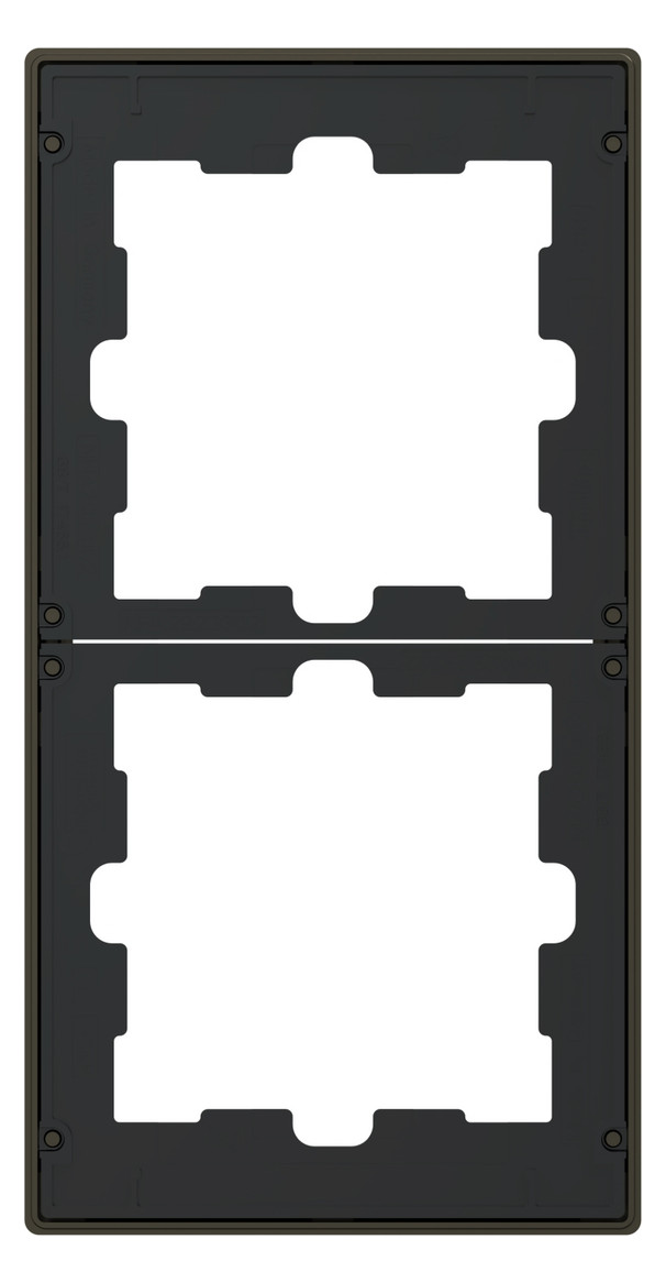 Rahmen 2f mokka metallic D-Life Metall f.GEB-K Unterputzmontage Edst
