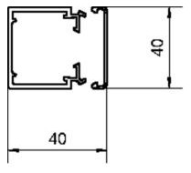 Leitungsführungskanal Kst 40x40x2000mm ver-ws LF-K unbeh RAL9016