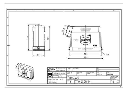 HART Tüllengehäuse           09200161541 