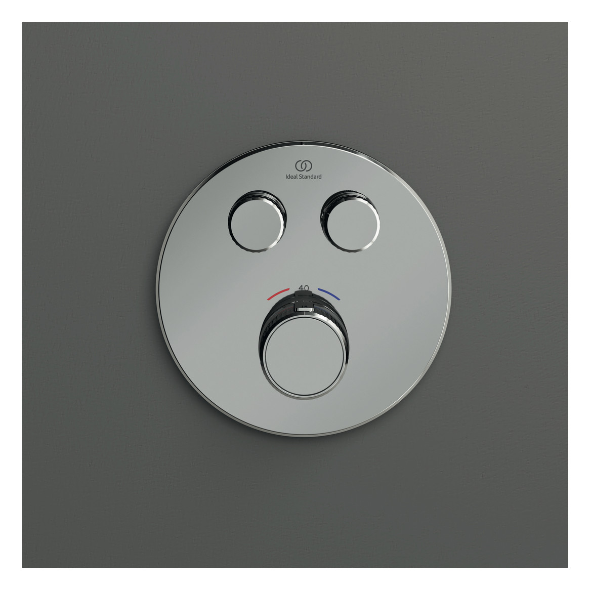 Ideal-Standard Fertigmontageset CeraTherm Navigo rund, 2 Entnahmen, für UP-Brausethermostat, Chrom Ideal-Standard Fertigmontageset CeraTherm Navigo rund, 2 Entnahmen, für UP-Brausethermostat, Chrom