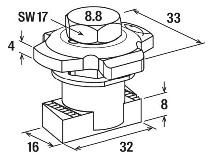 Vermaßte Strichzeichnung