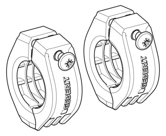 Geberit Fixpunktbefestigung FlowFit 50 mm, Breite 78 mm, 1-teilig