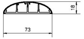 Aufbodenkanal Kst stgr 75x18x2000mm RAL7030 hfr