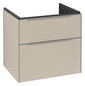 V&B Waschtisch-Unterschrank Subway 3.0 62,2x57,6x47,8cm, mit LED/Griff Aluminium glänzend, cashmere grey