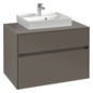 V&B Waschtischunterschrank Collaro 80x54,8x50cm, Waschtisch mittig, truffle grey