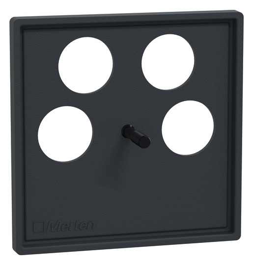 Zentralplatte Sat/TV/Radi System M anth Schraubbef 4f