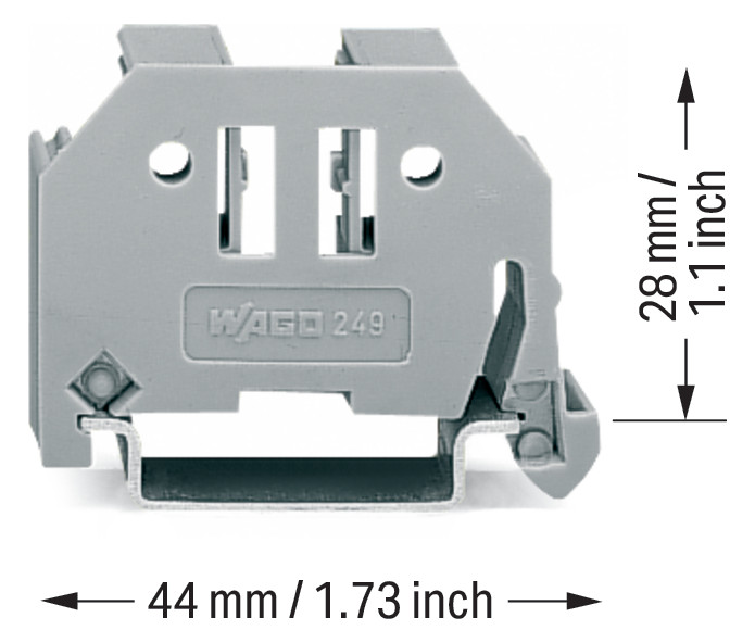 Endklammer/halter Kst Serie 249 TS35 Hutschiene TH35 schraublos Endklammer/halter Kst Serie 249 TS35 Hutschiene TH35 schraublos