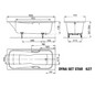 Kaldewei Badewanne DYNA SET STAR 627 160x70cm, Perl-Effekt, schwarz