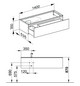KEUCO Waschtischunterschrank Edition 11 Planning 140x35x53,5cm, 1 Frontauszug, links, Lack Hochglanz Weiß
