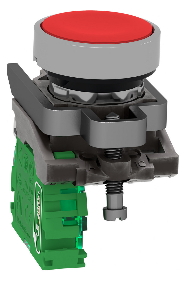 Drucktaster 1f rt rnd Ø22,5mm 1S IP30 fl Tastend
