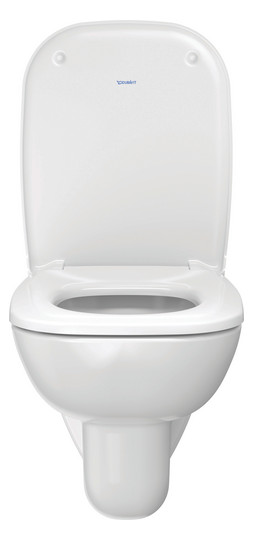 Duravit WC-Sitz D-Code Compact ohne Absenkautomatik, Scharniere Edelstahl, weiß