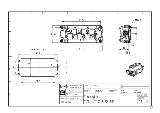 HART Han 6 HsB-SMC-BE-CRA    09310063101 