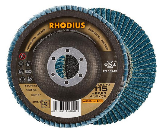 RHODIUS-Lamellenschleifscheibe LSZ F3 - 115mm, K40,...