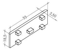 Endkappe ws Kst B55mm H18,5mm Endkappe ws Kst B55mm H18,5mm