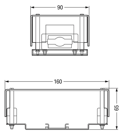 Flachleitungsadapter Serie 895 5p 750V 0-16qmm 57A Einspeisung Federzugans