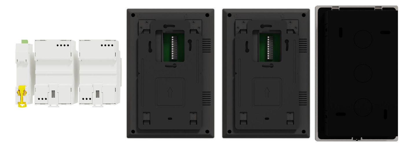 Video-Türsprechset 2Draht 2xTeiln UP/AP ws ws 1LS Unterputz/Aufputz