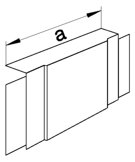 T-Stück LF-K 110x61mm HFT Kst ver-ws hfr RAL9016 unbeh