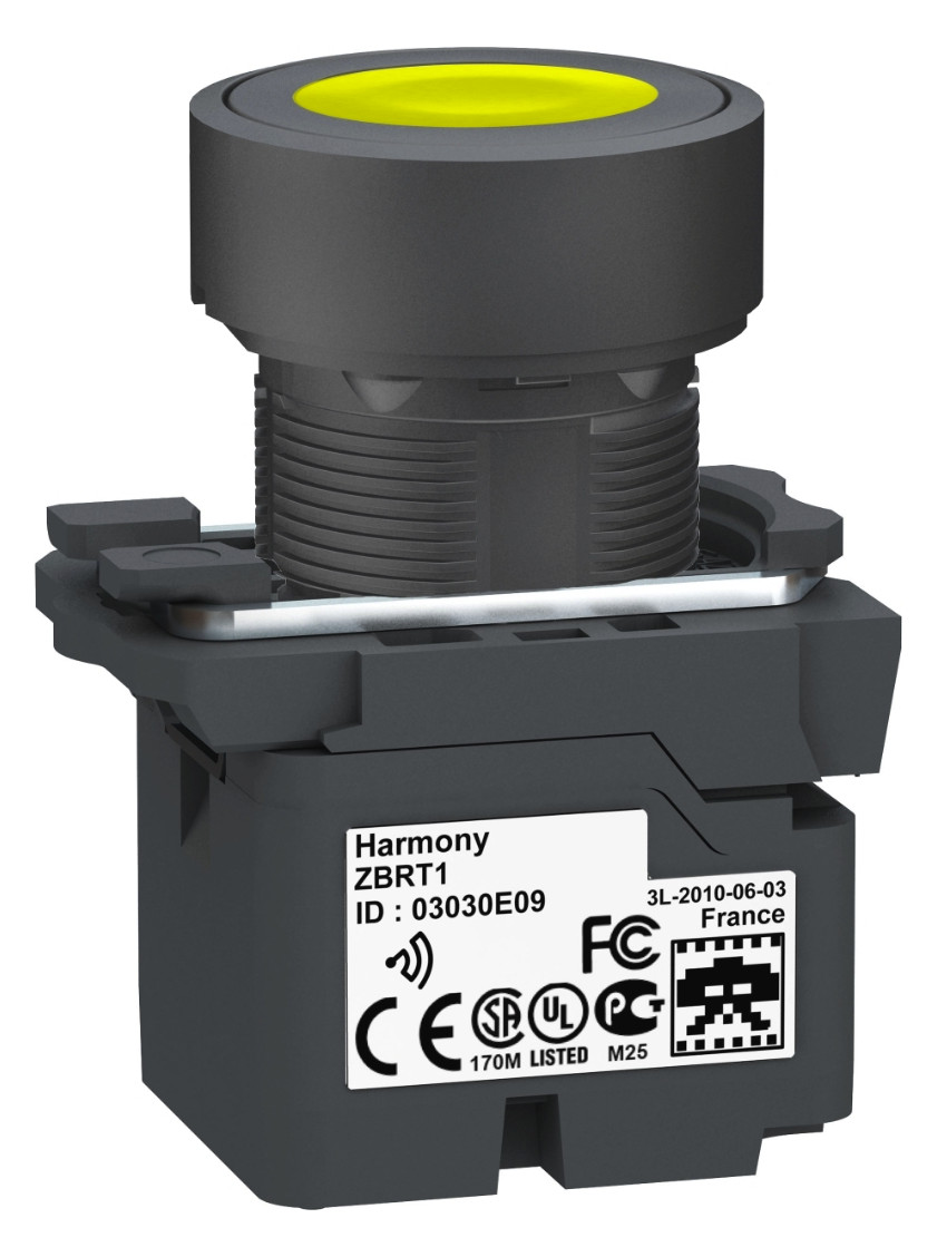 Drucktaster 1f ge rnd Ø22,5mm 1S IP30 fl Tastend